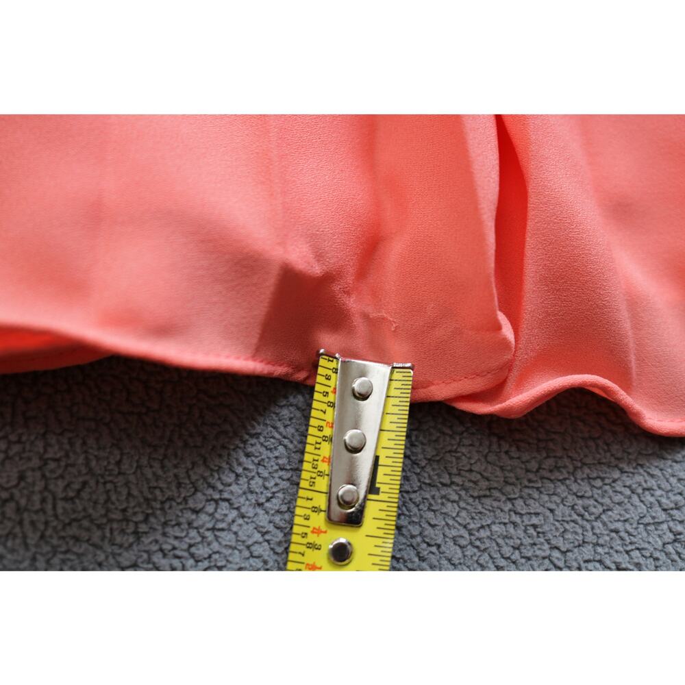 1State Maxi Skirt Size 4 Salmon Pink Striped Flowy Pleated Sheer‎ Feminine Chic - Picture 4 of 13
